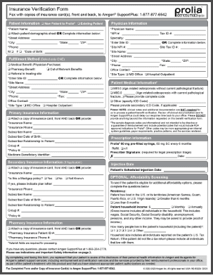 Insurance verification form