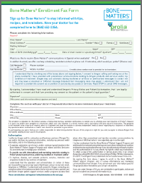 Bone Matters Enrollment Form